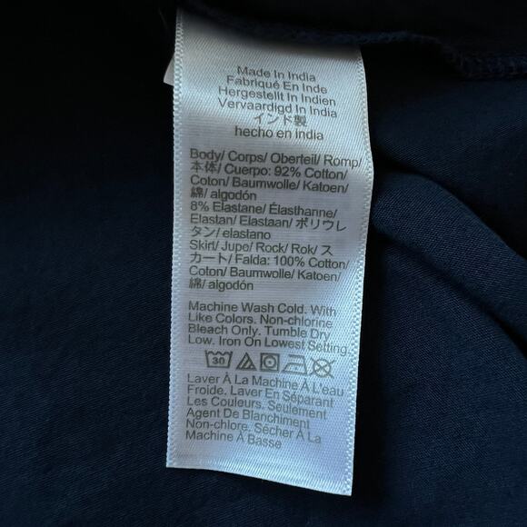 J Crew Pintuck Mixy Dress Size XL Navy Midi Sleeveless - Picture 11 of 11